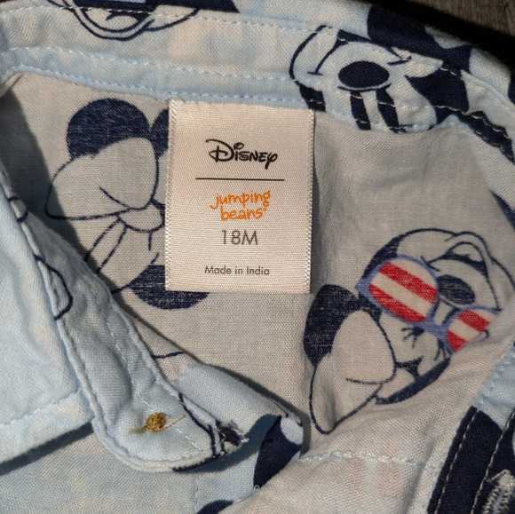 Disney Mickey and Minnie button down shirt size 18M - Picture 3 of 3